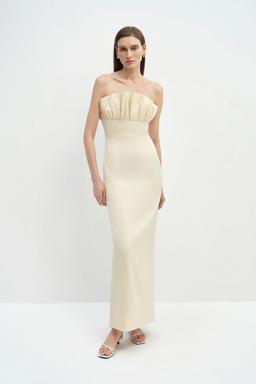 Violette Ruffled Top Dress Butter