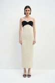 Elya Bow Top Dress Butter Black