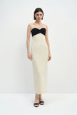 Elya Bow Top Dress Butter Black