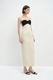 Elya Bow Top Dress Butter Black