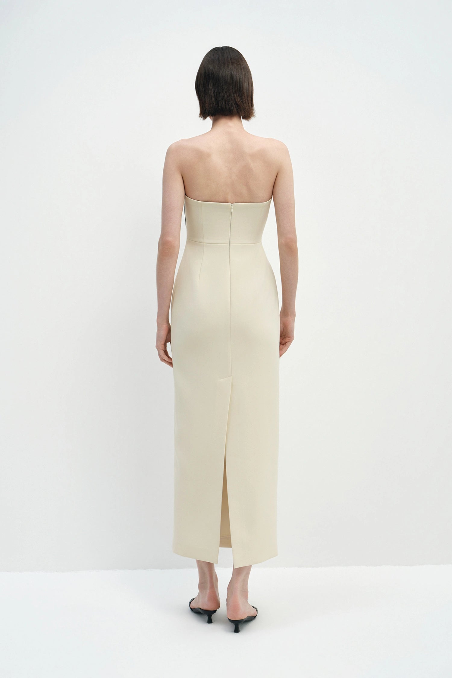 Elya Bow Top Dress Butter Black