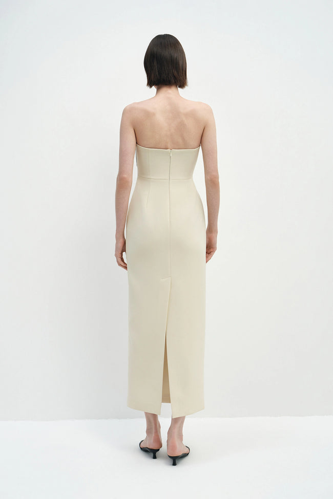 Elya Bow Top Dress Butter Black