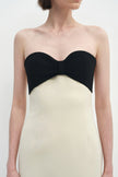 Elya Bow Top Dress Butter Black