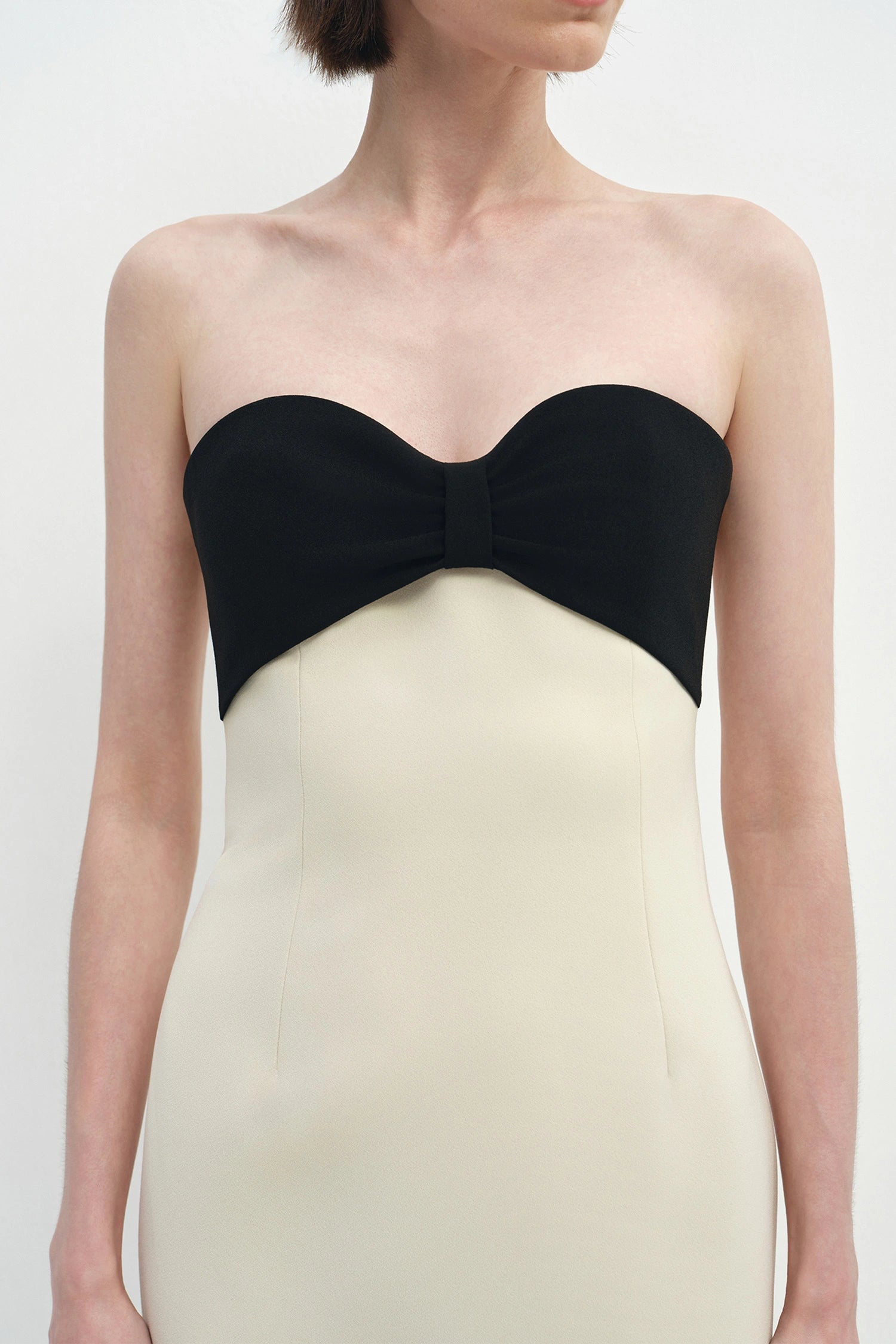 Elya Bow Top Dress Butter Black
