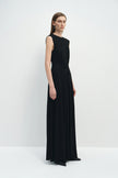 Romy Pleat Front Maxi Dress Black