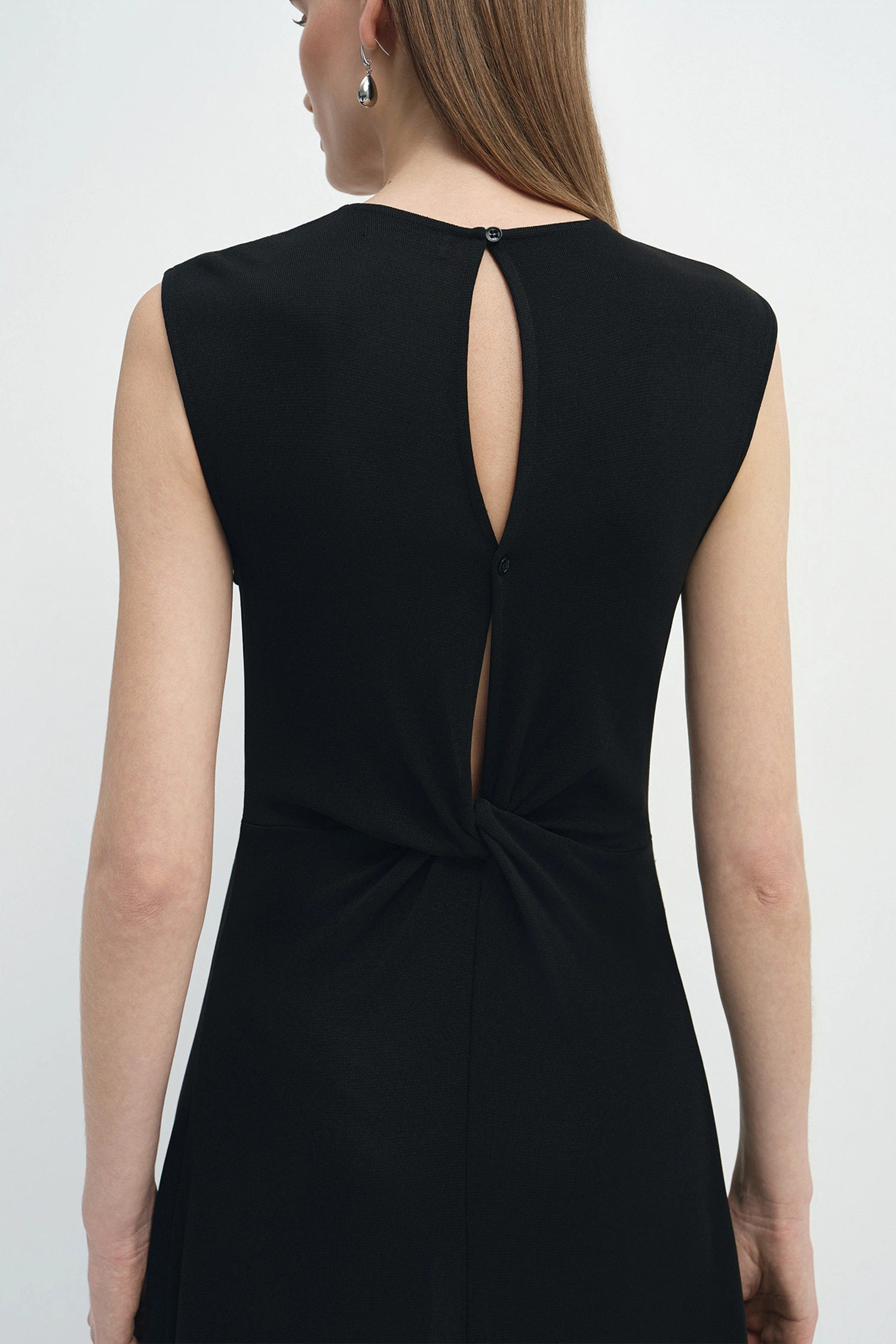 Romy Pleat Front Maxi Dress Black